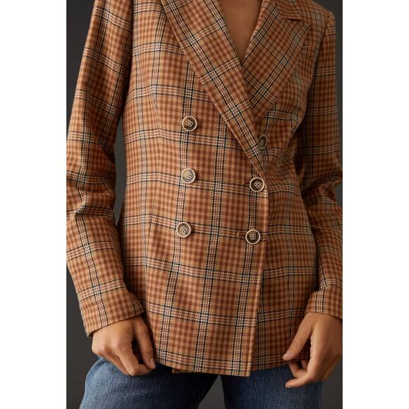 NEW PAIGE $598 Londyn Blazer + Avedon Trouser Bronze Dust Set - Picture 10 of 12